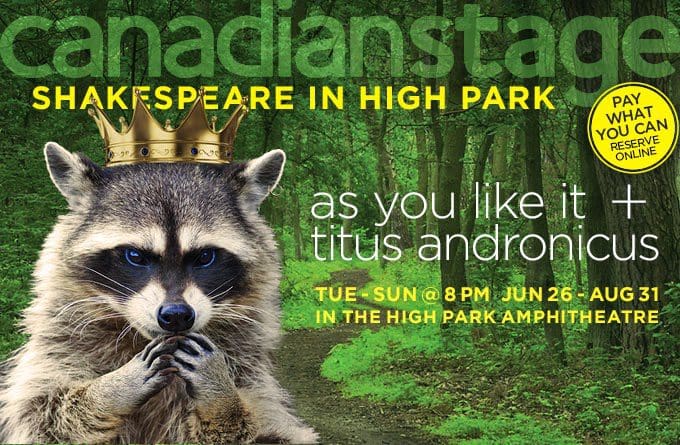 shakespeare in high park poster