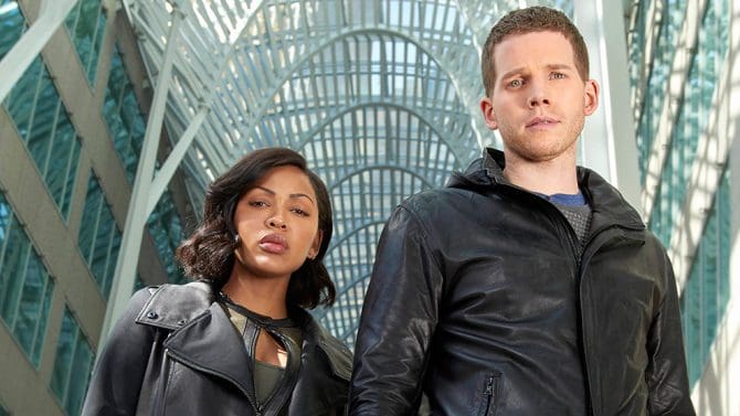 MINORITY REPORT: MINORITY REPORT premieres this Fall on FOX. Pictured L-R: Meagan Good as Detective Vega and Stark Sands as Dash. CR: Bruce Macaulay. FOX Broadcasting.